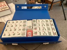 Vintage Travel Mah Jong Set in Case - Chinese Game of Four Winds, 165 Tiles