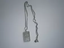 10g CREDIT SUISSE SILVER BAR PENDANT .999% BULLION VINTAGE & CHAIN-FREE POSTAGE