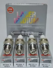 FOR MAZDA RX8 NGK LASER IRIDIUM SPARK PLUG (2) RE7CL Trailing (2) RE9BT Leading