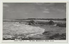 VINTAGE 1950s THE BAR BRUNSWICK HEADS SURF ROCKS NSW REAL PHOTO POSTCARD RPPC!