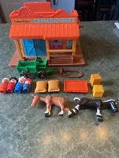 Fisher Price Vintage Little People Western Town #934 With Some Accessories