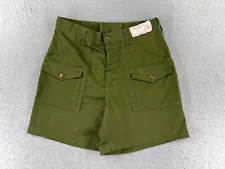 VINTAGE Boy Scouts Shorts Adult 32 Green Official Uniform Cargo Twill 30x5