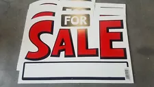 2 PK For Sale Signs 10" x 14" Die-Cut