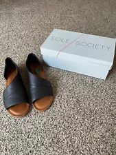 BNIB Sole Society Colvan Sandals Black size 8