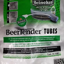 NEW Heineken BeerTender Tubes Package of 10 Keg Tap Single Use Tubes SEALED