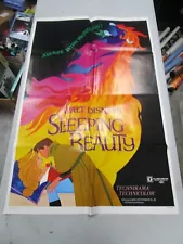 Vintage 1970 WALT DISNEY'S Original Movie Poster *SLEEPING BEAUTY* 27" x 41"