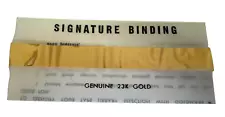 Signature Binding Strip Genuine 23K Gold for Reel To Reel Tape / Tapes - Vintage