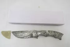 Damascus Steel Blank Blade Full Tang Skinner Hunter Knife Making Supplies BL136D