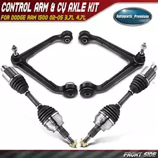 4x CV Axle Control Arm Kit for Dodge Ram 1500 02-05 V6 3.7L V8 4.7L 5.7L 5.9L