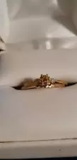 Sweet Wedding ring set semi mounting 14K Gold