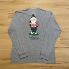 Masters Gnome 2020 Men’s Size Large Long Sleeve Augusta National Gray T-Shirt