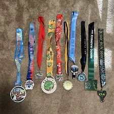 Lot of 10 Finishers medals 5k 10k half marathon and marathon