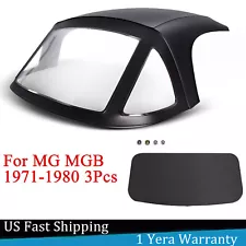 Convertible Soft Top for MG MGB 1971-1980 L4 1.8L Coupe with 3 Plastic Windows