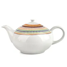 1.2 qt TEAPOT Antique Mosaic Porcelain Teapot Czech Porcelain Tea Brewing Pot