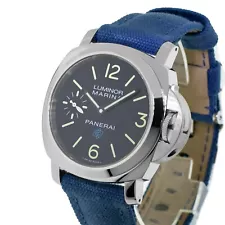 Panerai Luminor Marina Logo 44mm Stainless Steel Black Arabic Dial - PAM00777