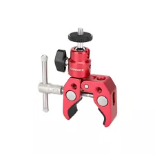 Multi-Functional Crab-Shaped Clamp with Mini Ball Head for Monitor Light Camera