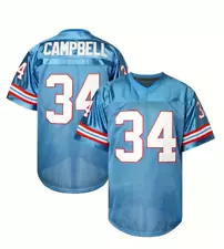 HOUSTON OILERS Earl Campbell #34 Stitched Powder Blue Football Jersey Mens XL