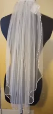 Beaded Ivory Veil Beaded