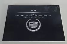 Owner's Manual Cadillac CTS Entertainment and Navigation System from 2003