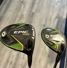 Set Of 2 Callaway Epic Flash 9º & 3 Driver Project X Evenflow Regular Graphite