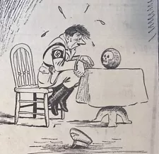 1943 Cincinnati WWII WW2 Adolf Hitler Death Crystal Ball Nazi Germany Cartoon