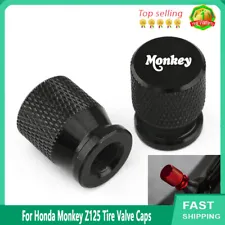 BLACK / For Honda Monkey Z125 CNC Motorcycle Wheel Tire Valve Cover Cap (For: 2020 Honda Monkey)