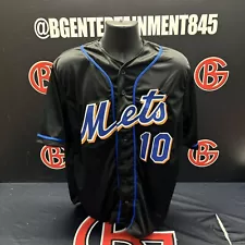 Rey Ordonez Unsigned New York Mets Black Jersey Size XL