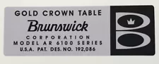 brunswick gold crown 4 for sale