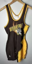 Vtg Brute Team Wyoming Wrestling Singlet Adult Small Horses USA Made