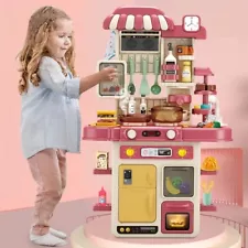 Hot Kitchen Play Set With Accessories-Toys Set With Light Sound