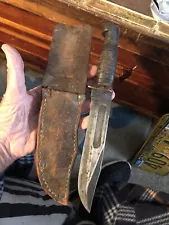 1927-1945 KA-BAR 7” Blade 11-1/4” Fighting Knife w/ Stacked Handle & RARE Pommel