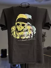 Kurt Cobain Graphic T-Shirt Black Cotton Size Medium Nirvana Glasses