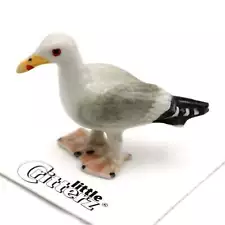 Little Critterz White - Seagull "Cricket" Bird - Miniature Porcelain Figurine