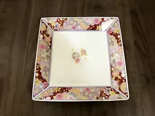 Maehata pottery Kanzaburo Nakamura japanese Flower Plate For 2 People dish Used