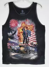 The Mountain Donald Trump on Tank USA Men's Sleeveless Tank-Top Shirt - Large