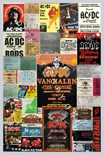 **AC/DC**  Used Ticket Stubs/Memorabilia ART POSTER  8in X 12inch **NEW**