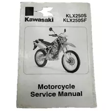 2009 Kawasaki KLX250S KLX250SF Motorcycle Factory Repair Service Manual SKUC