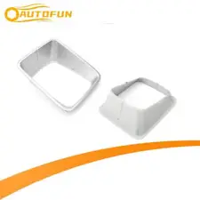 Headlight Bezels Plastic Gray Pair For Freightliner FL50 FL60 FL70 FL80 FL106 (For: Freightliner FL70)