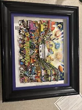 CHARLES FAZZINO 3D ART- Signed And Numbered- SUPER BOWL XLVII NEW ORLEANS