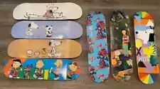 *SALE* 7 COMPLETE SKATE DECK SKATEBOARD PEANUTS SNOOPY ABNEY, MATSUYAMA, SCHARF