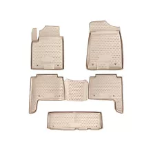 OMAC Floor Mats Liner for Infiniti QX80 2015-2024 Beige TPE All-Weather 5 Pcs (For: INFINITI QX80)