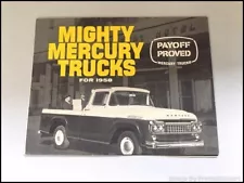 1958 Ford Mighty Mercury Truck Vintage Original Canada Sales Brochure Catalog