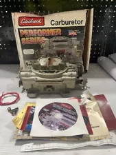 Edelbrock Marine Carburetor 600 CFM Electric Choke 1409 Complete with box