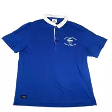 Lacoste Heritage 1933 Short Sleeve Polo Mens 6 Blue Casual Sport Tennis