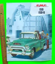 scarce 1956 GMC PICK-UP TRUCK / STAKE BED PART COLOR FOLDER BROCHURE 150 / 150-8