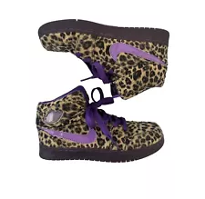 Women's Nike Air Jordan Phat Purple Leopard print Sneakers Size US8