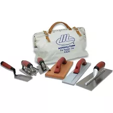 Concrete Apprentice Tool Kit in Canvas Bag, Includes 6 Concrete Tools, Finish...