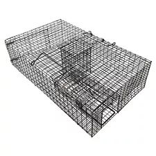 Rugged Ranch Ratinator Live Rat Squirrel Chipmunk Metal 2 Door Trap Cage (Used)