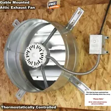 Gable Mounted Attic Exhaust Fan Whole House Ventilator Thermostatically Control