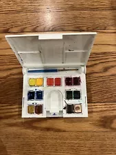 Windsor & Newton Cotman Watercolour Paints 14 Colours & Palette Box